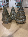 Mercury Glass Lighted Tree Set
