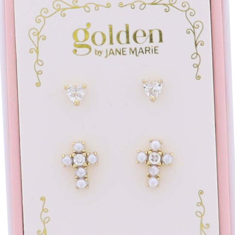 Kid’s Golden Sweetheart Earrings