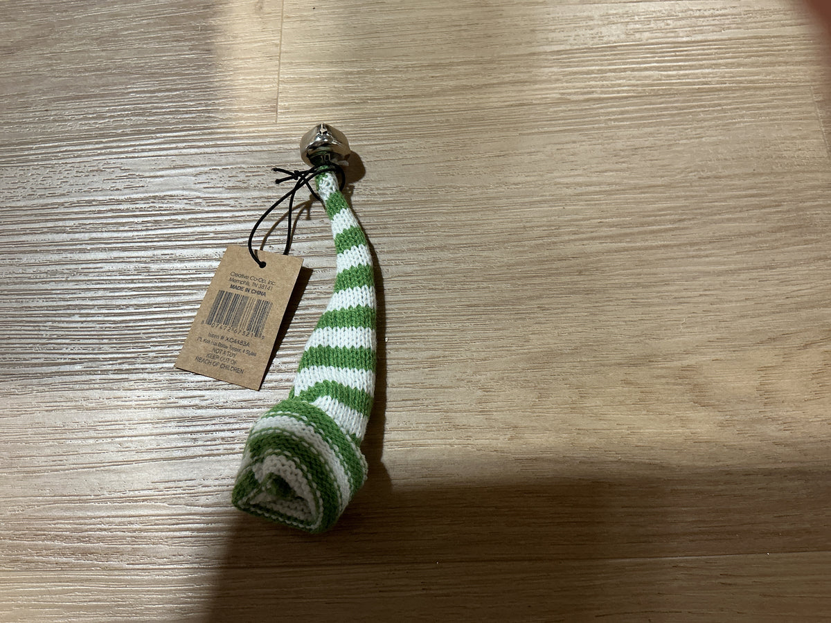 Striped hat topper