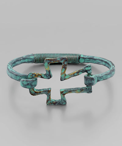 Clasp Cross Bracelet