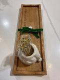 White XMAS toothpick tray