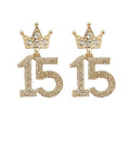 Gold Birthday Age Earrings