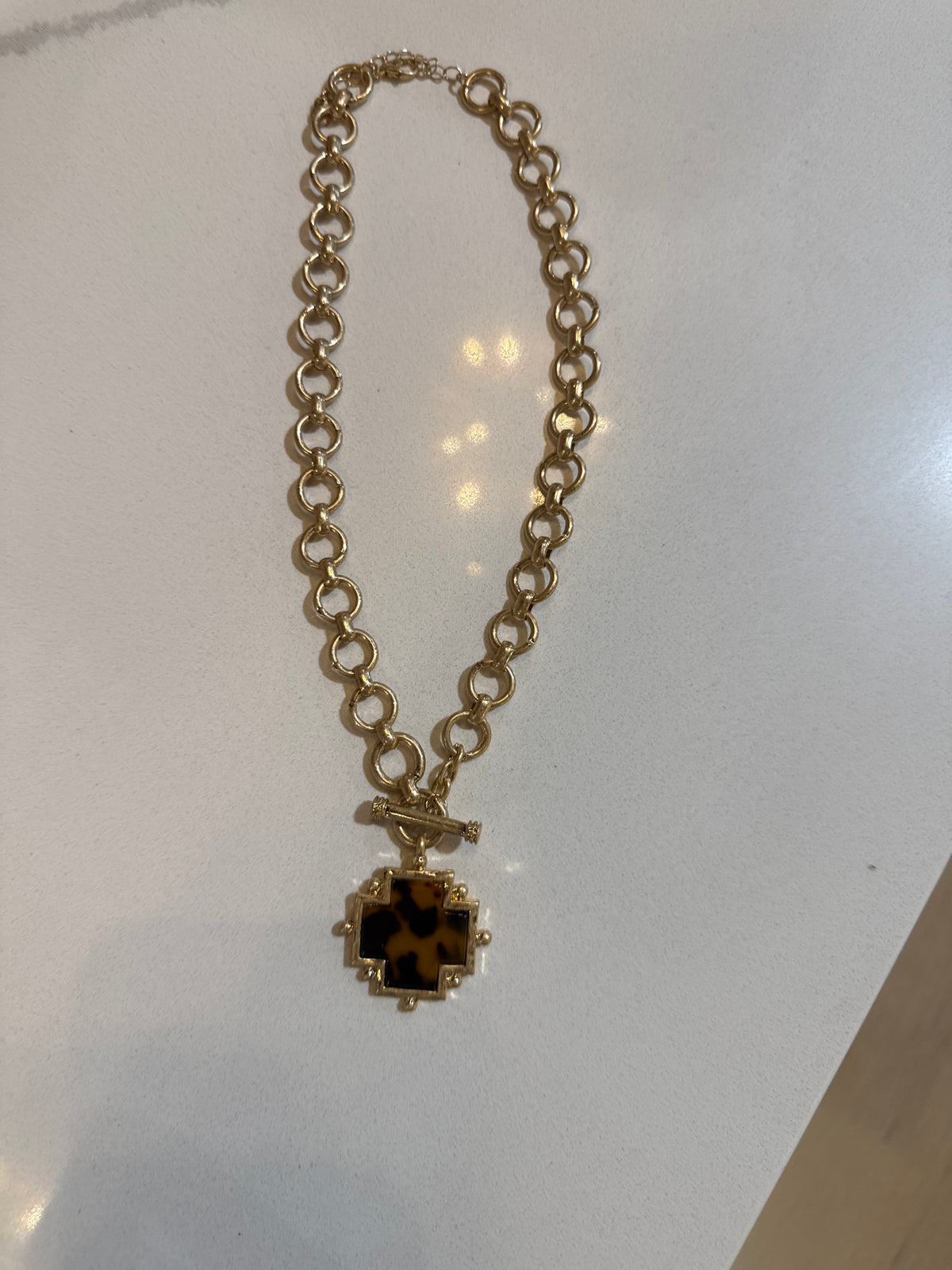 Square Cross Chain Necklace