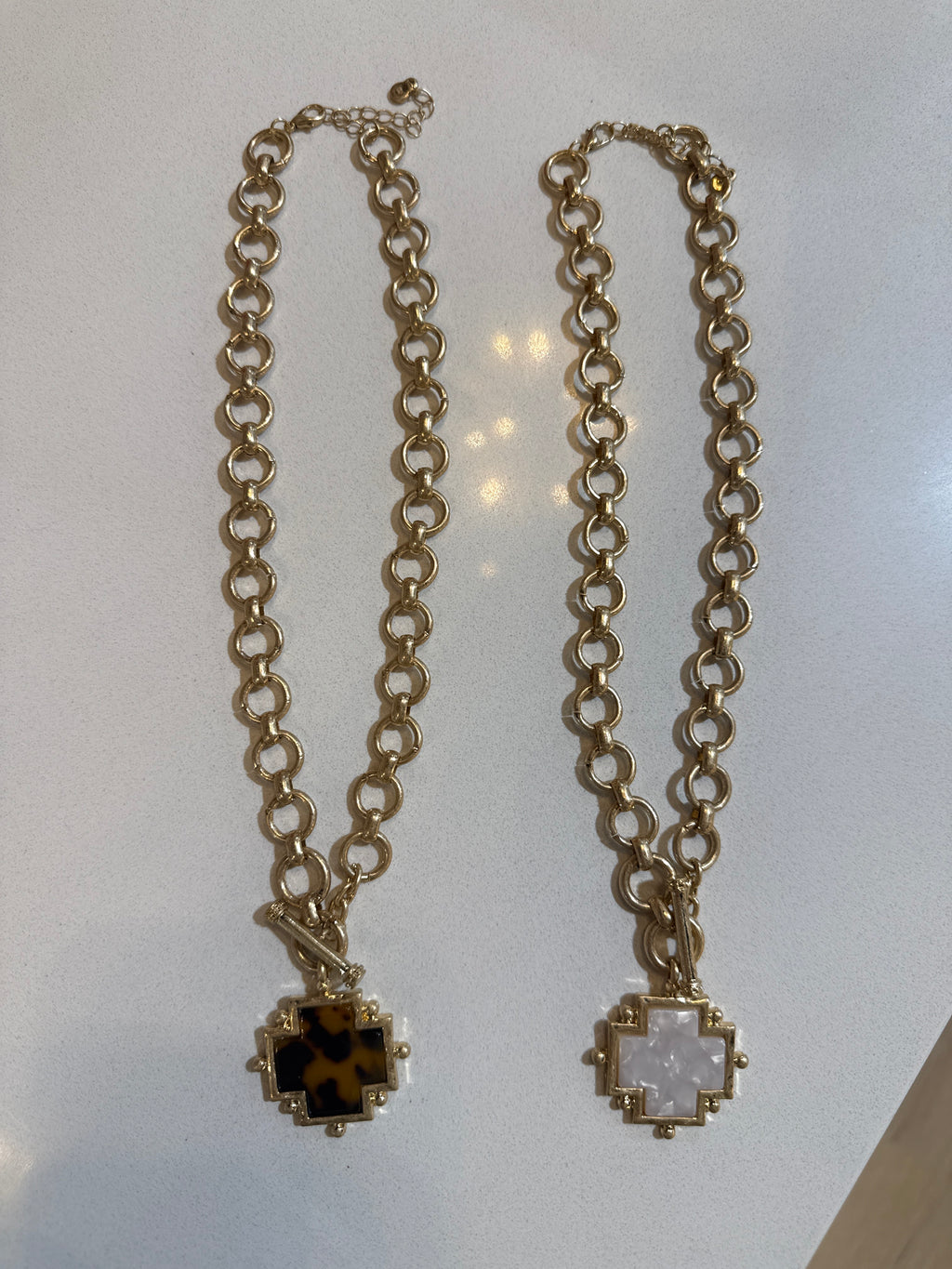 Square Cross Chain Necklace