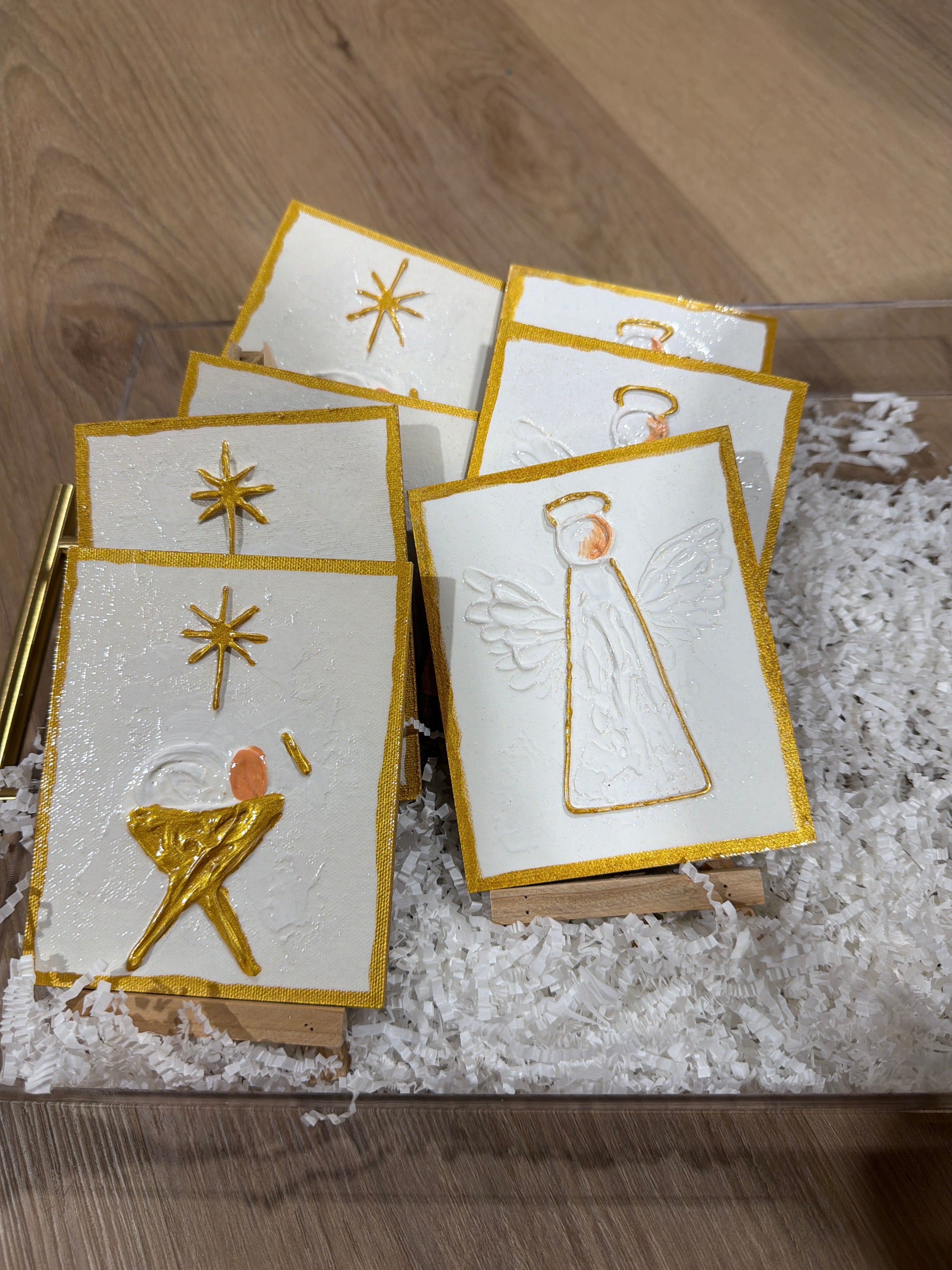 Nativity Easel Gold Plaque