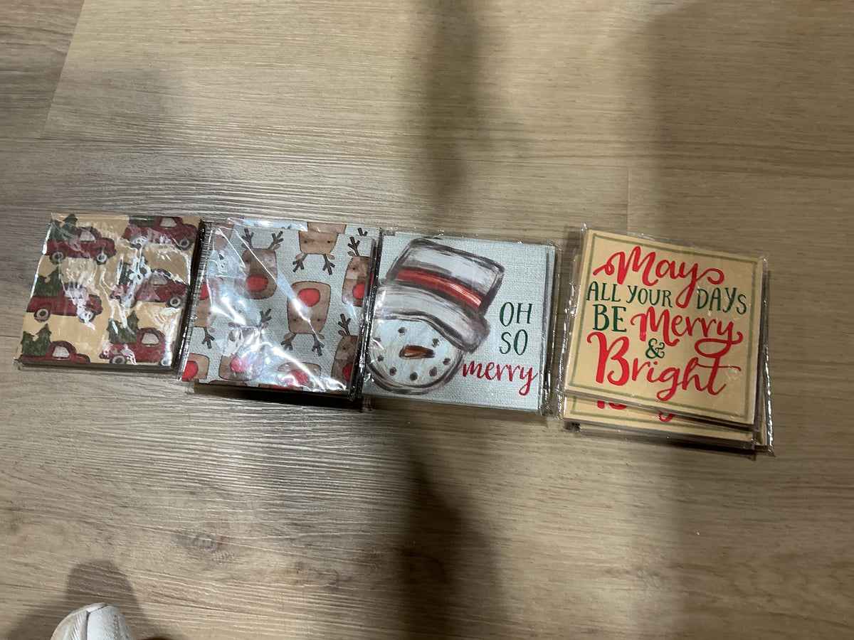 Christmas cocktail Christmas set napkin