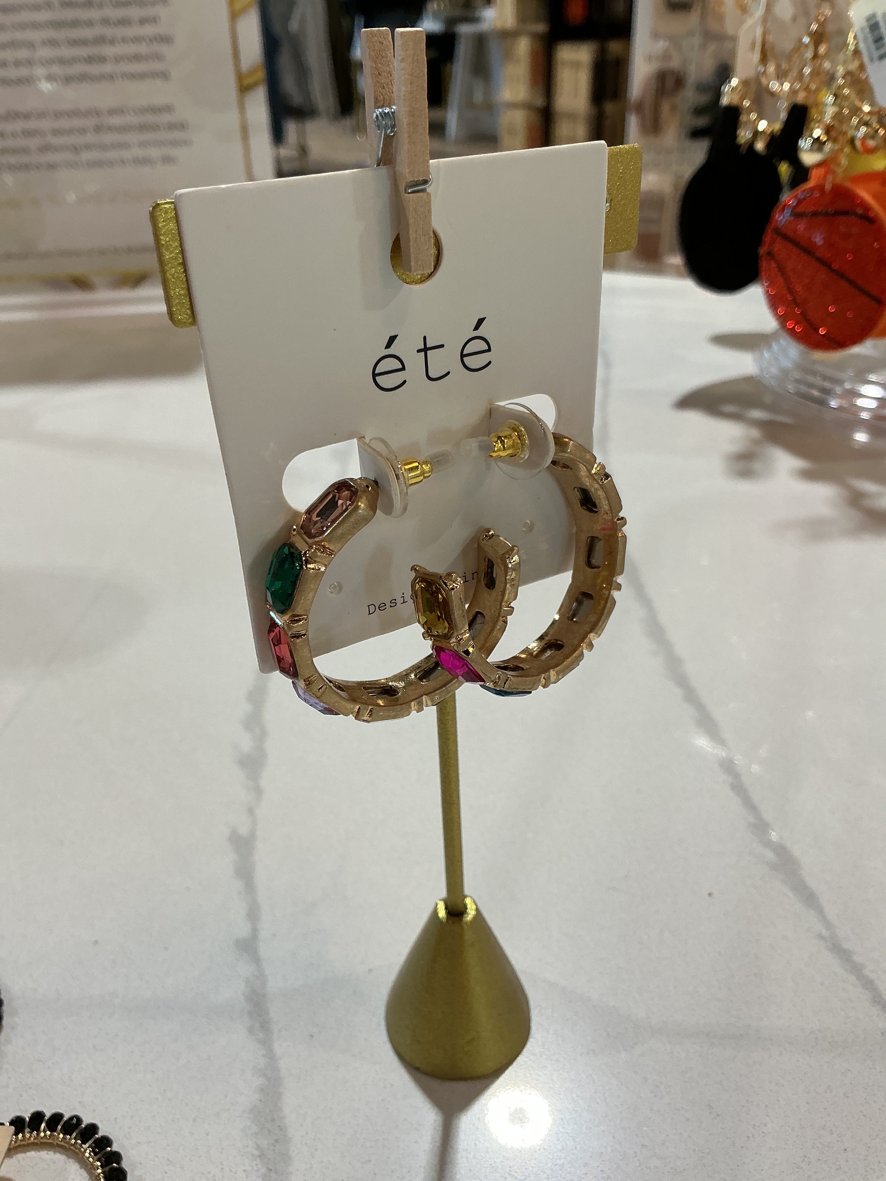 Colorful Gem Hoop
