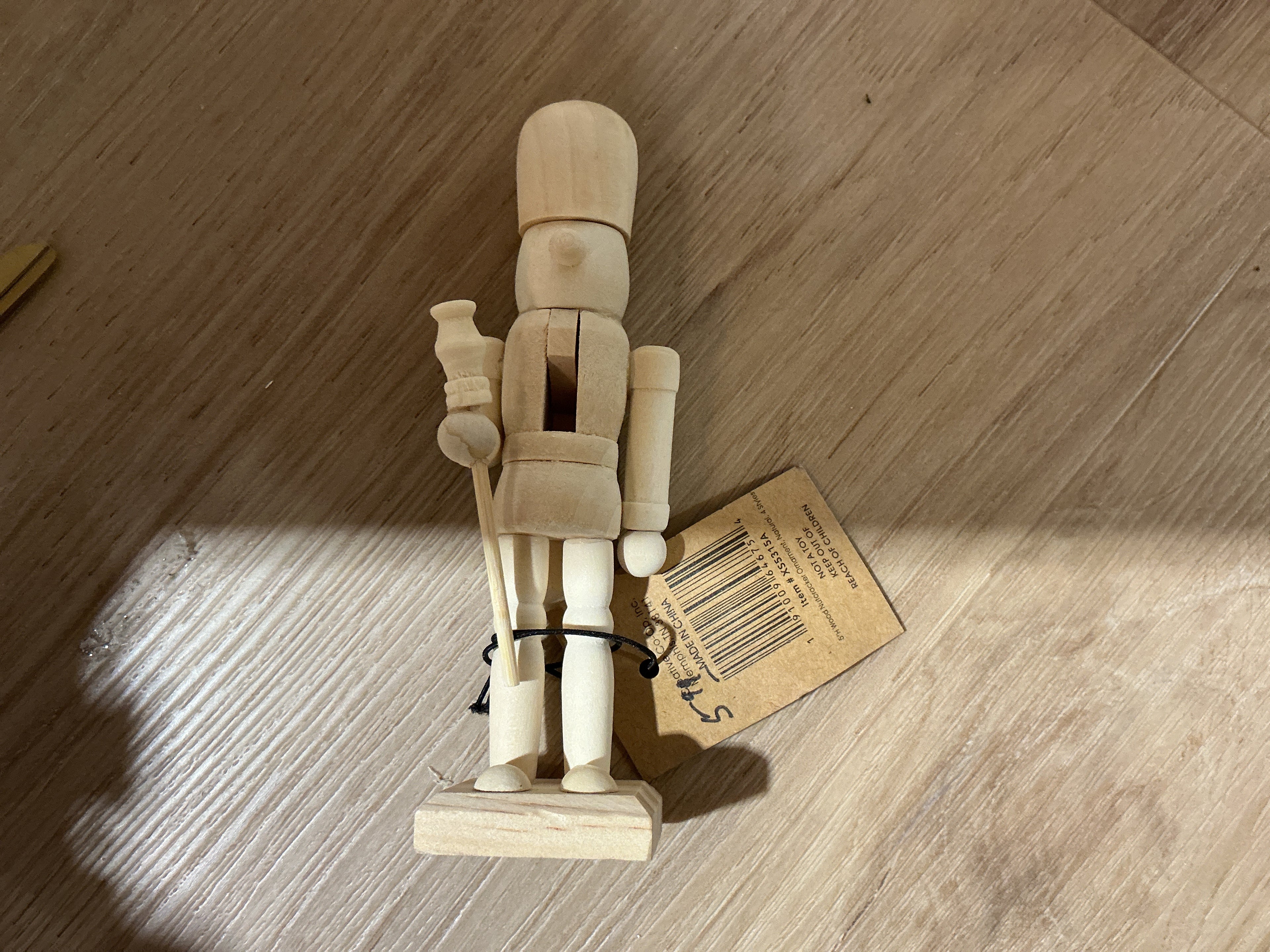 Mini wooden nutcracker