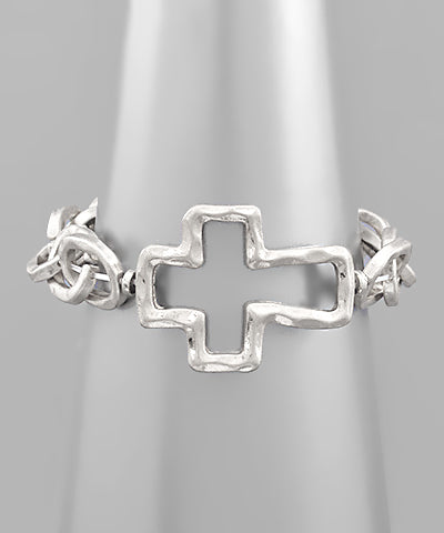 Stretchy Chain Cross Bracelet
