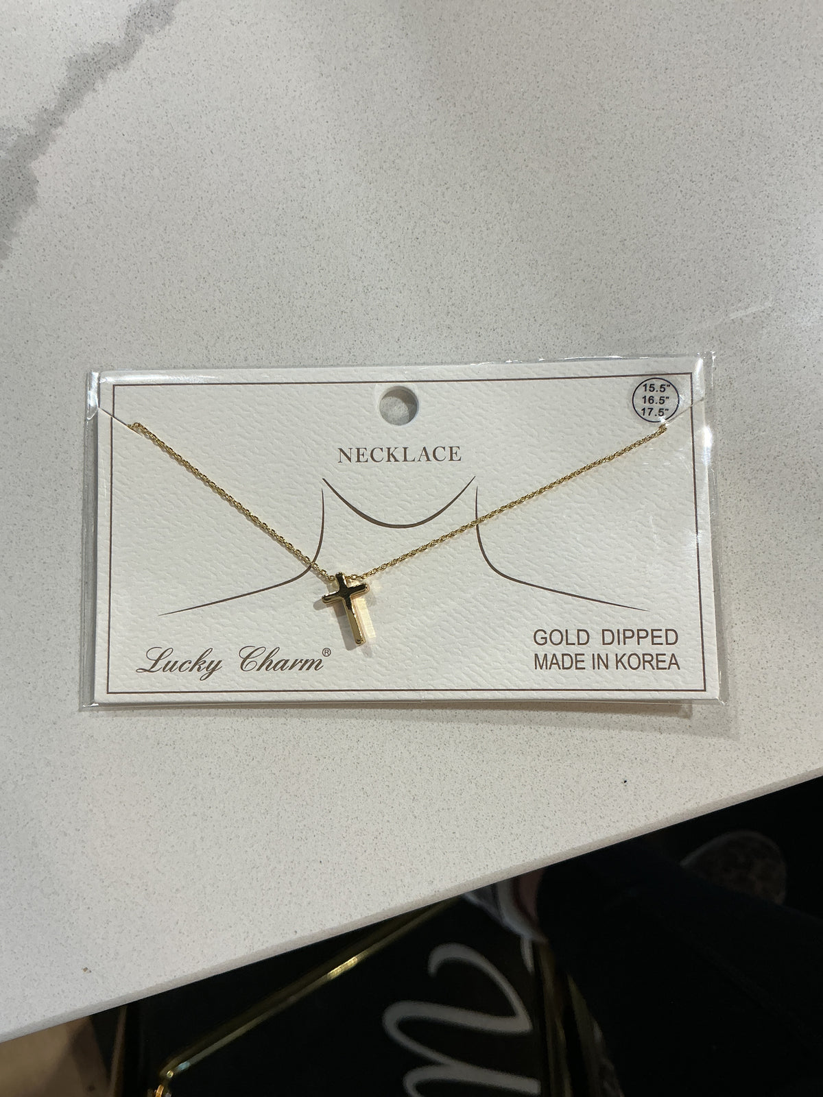 Medium Gold Cross Necklace