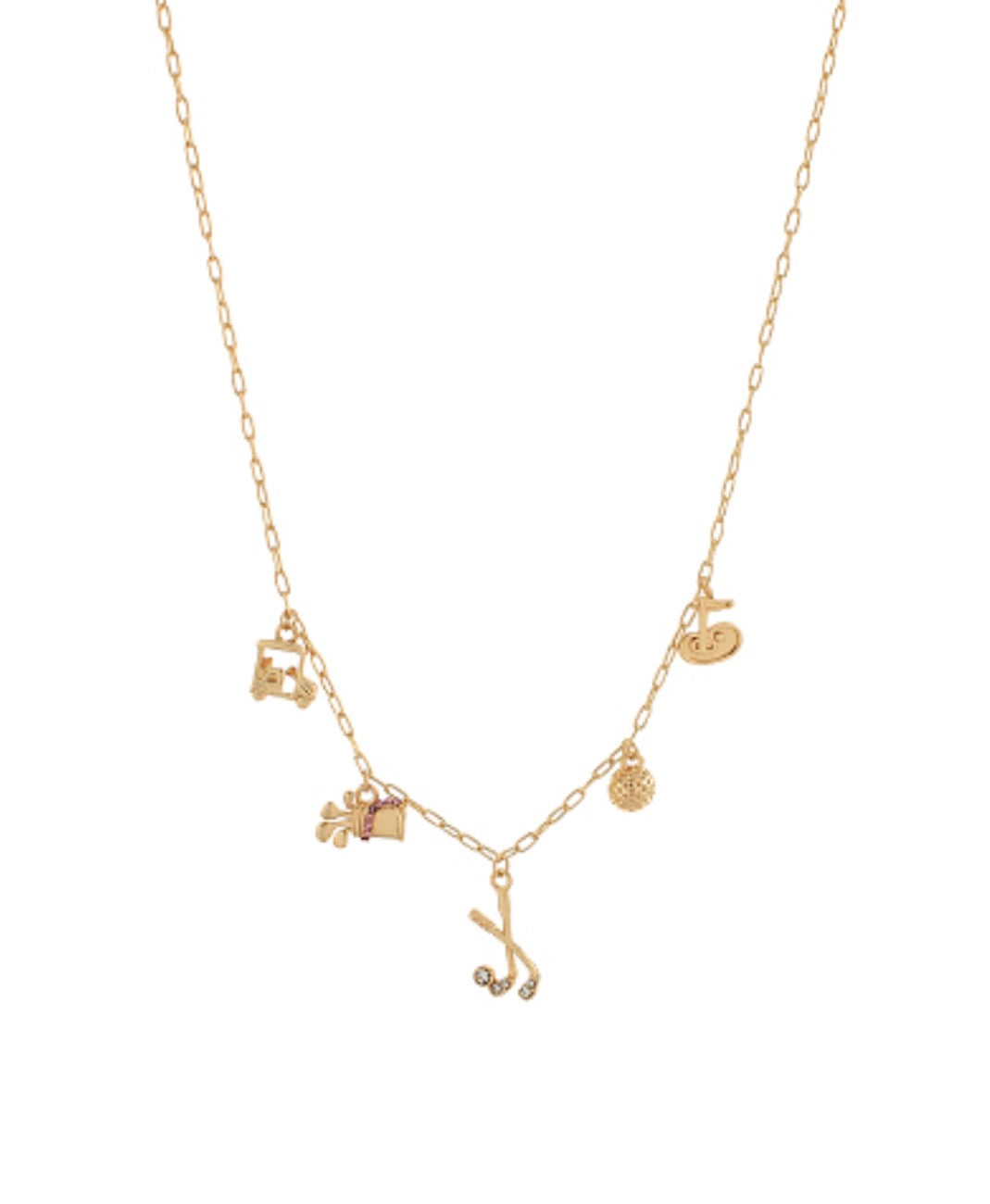 Golf Pave Charm Necklace