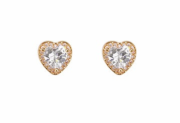 Diamond Heart Studs