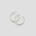 Heather silver Hoop Earrings