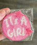 Beaded Gender Reveal Pin