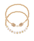 Pickleball 2 Row Beaded Bracket