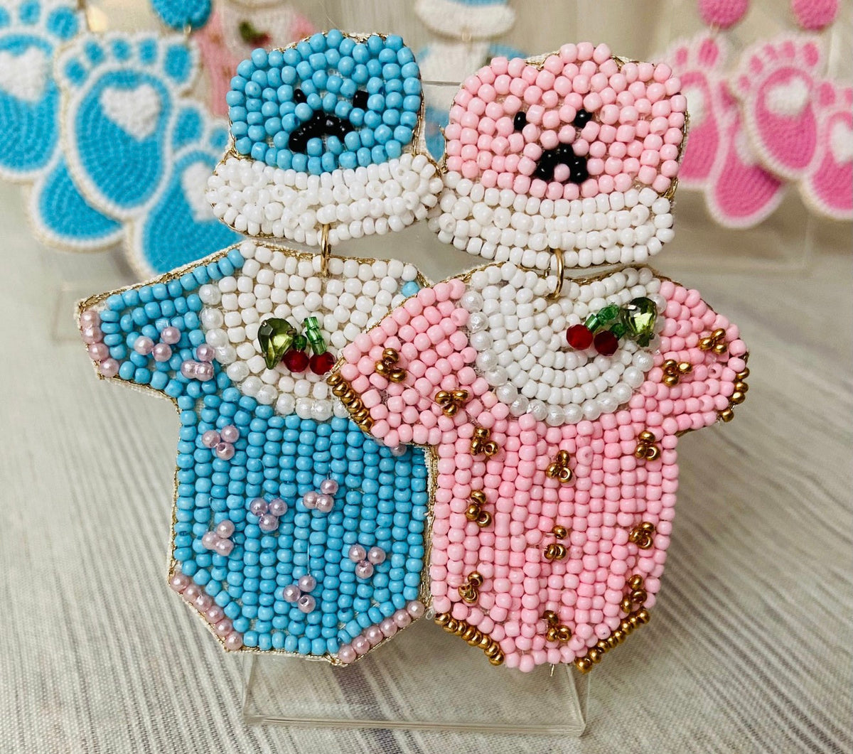 Gender Reveal Onesie Earrings