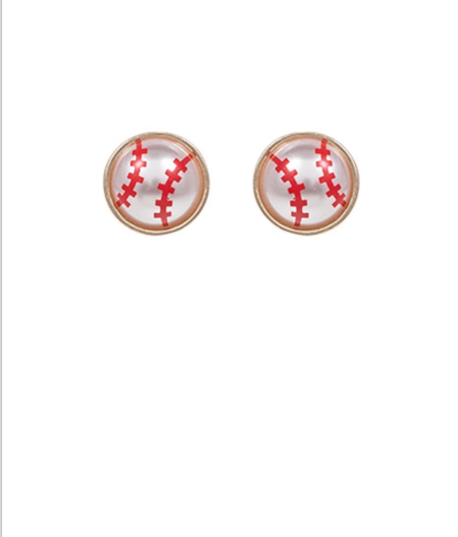 Pearl Baseball Studs