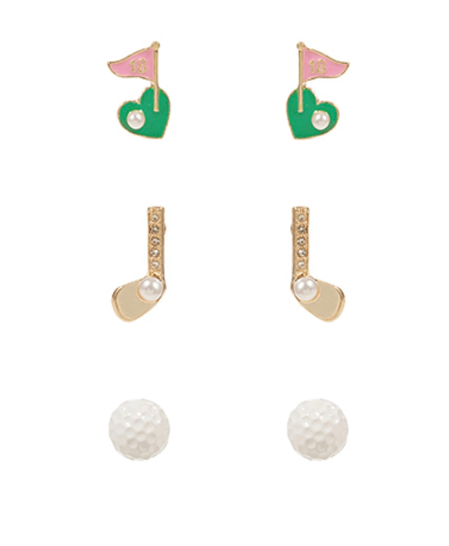Golf Studs - Set of 3