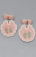 Baby Bib Pink Earrings