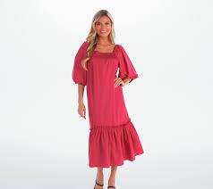 Monet Midi Dress pink
