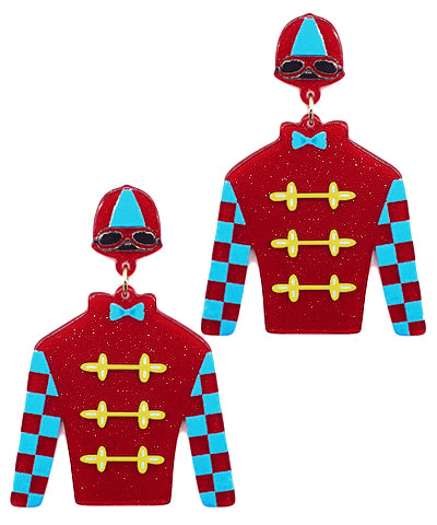 Glitter Derby Jacket and Hat Earrings