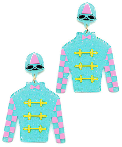 Glitter Derby Jacket and Hat Earrings