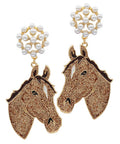 Pear Cluster Acrylic Horse Earring