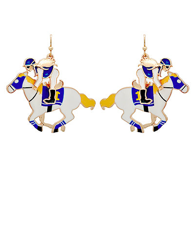 Horse Race Rider Earring