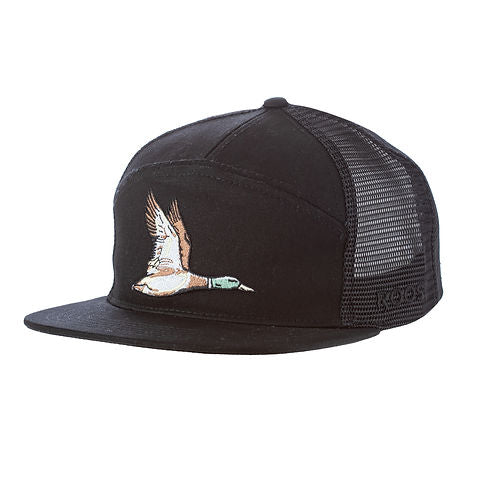 Field and Stone Youth Roost Black 7 Panel Duck Hat