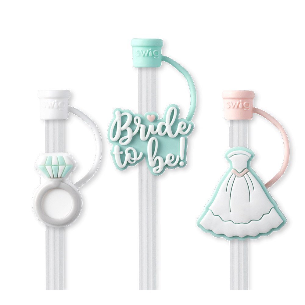 Bride to Be Straw Toppers