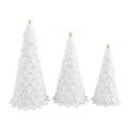 White Velvet Tree Sitters (Set of 3)
