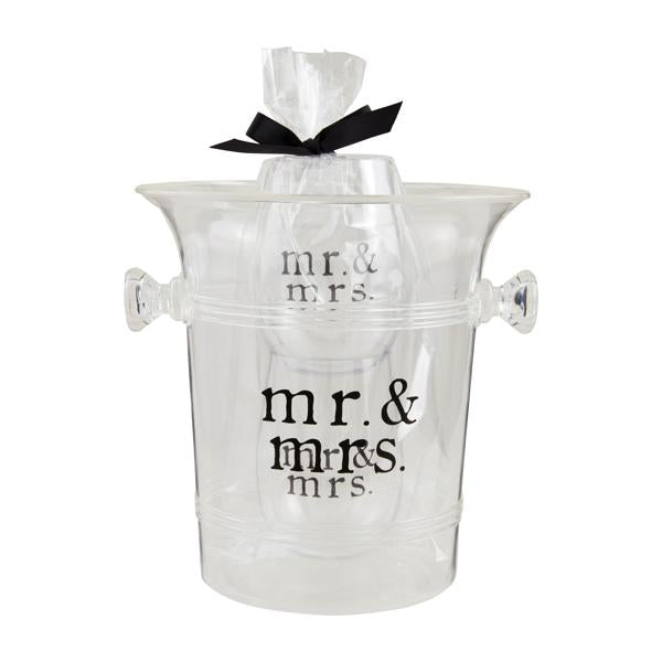 MR. AND MRS. ICE BUCKET & GLASSES SET