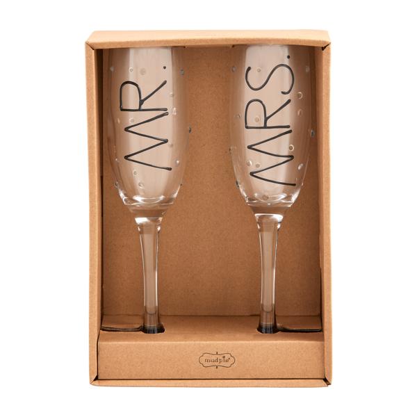 MR. AND MRS. CHAMPAGNE FLUTE SET