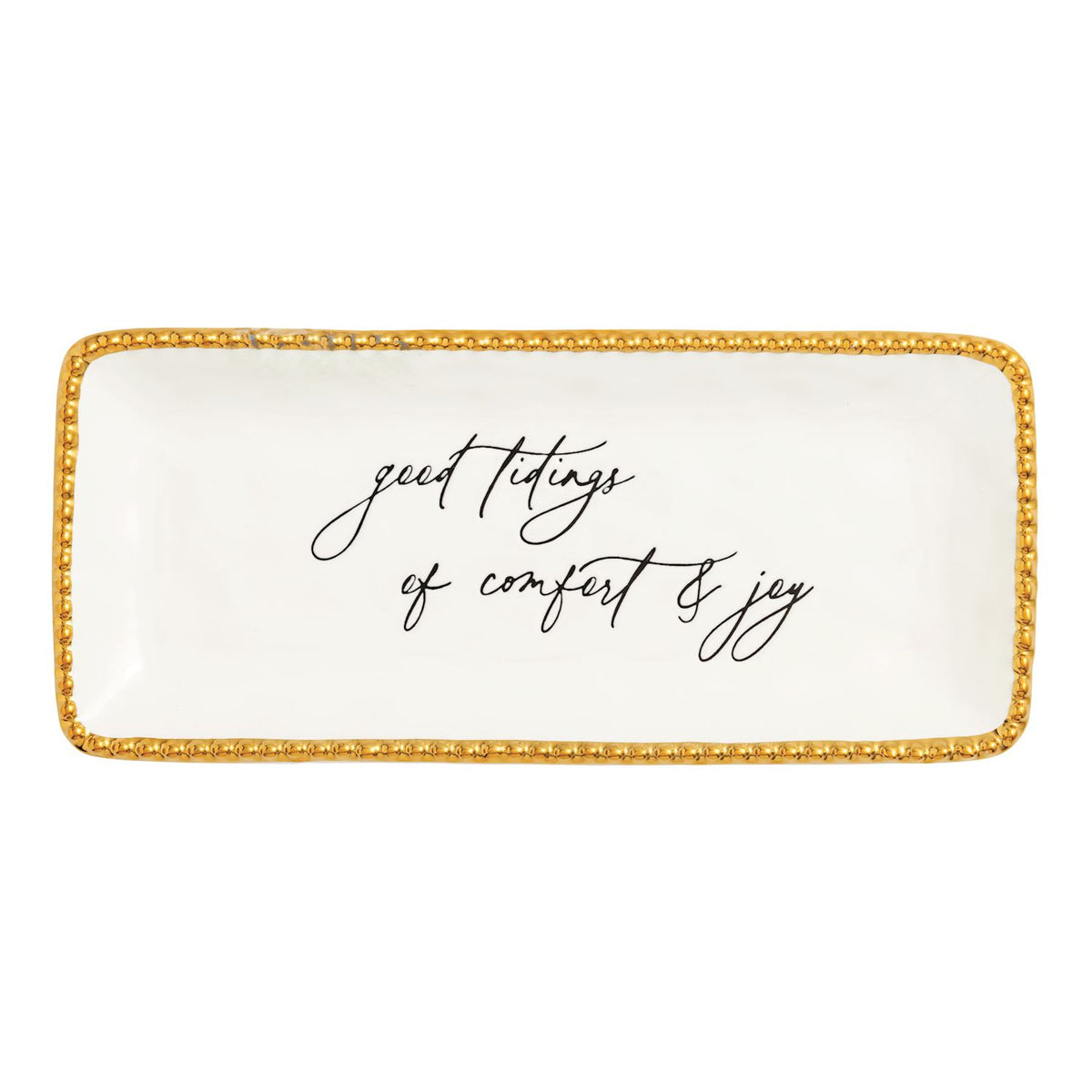 CHRISTMAS GOLD EDGE SENTIMENT TRAYS