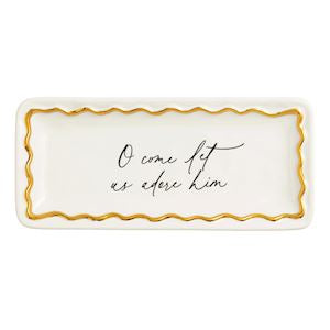 CHRISTMAS GOLD EDGE SENTIMENT TRAYS