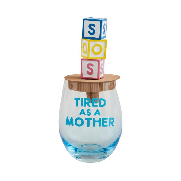 Wine Glass and Topper Set