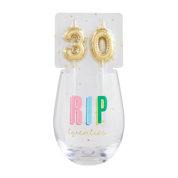 CANDLE WINE GLASS SET
