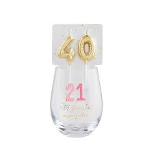 CANDLE WINE GLASS SET
