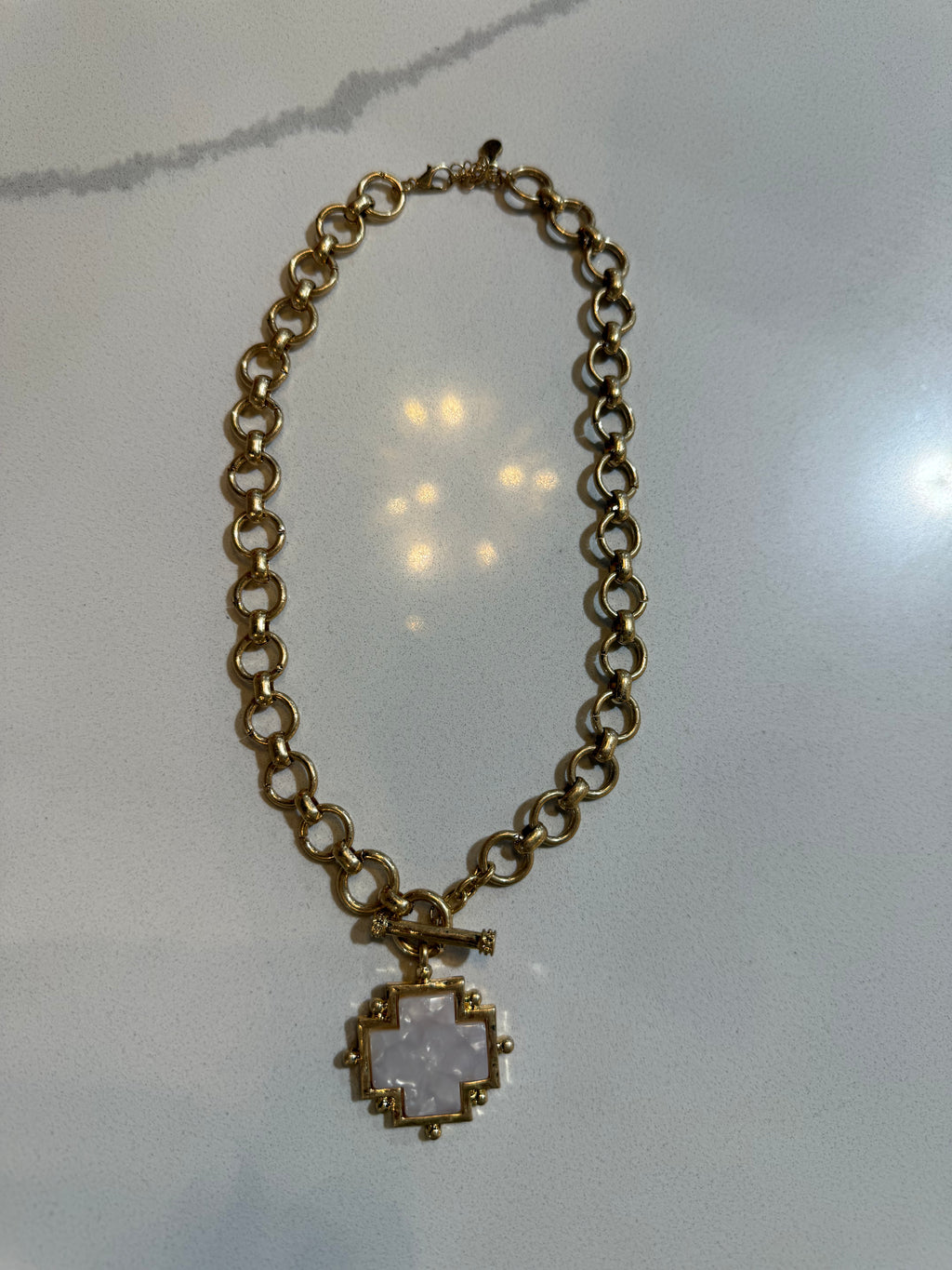 Square Cross Chain Necklace