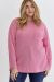 Ribbed round neck long sleeve top