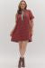 Plaid short sleeve mini dress