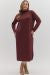 Solid long sleeve midi dress
