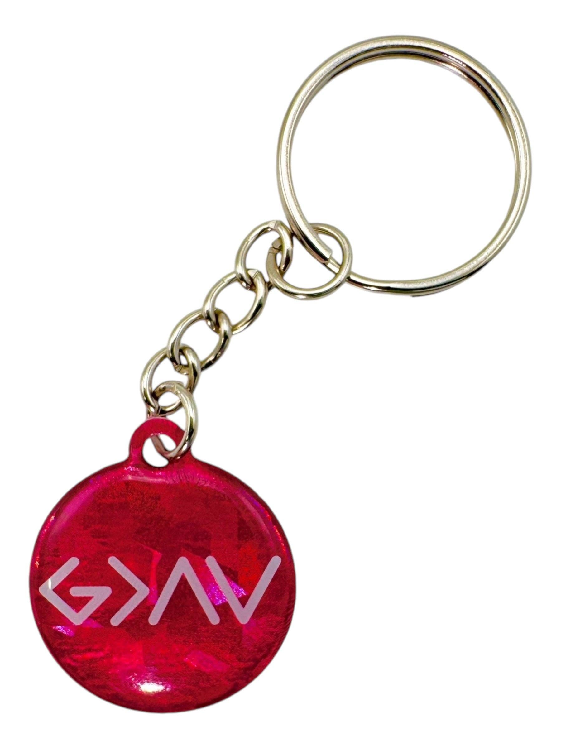 Tap To Pray™ Pink Crystal Keychain