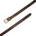 Printed leather belt - old school camo