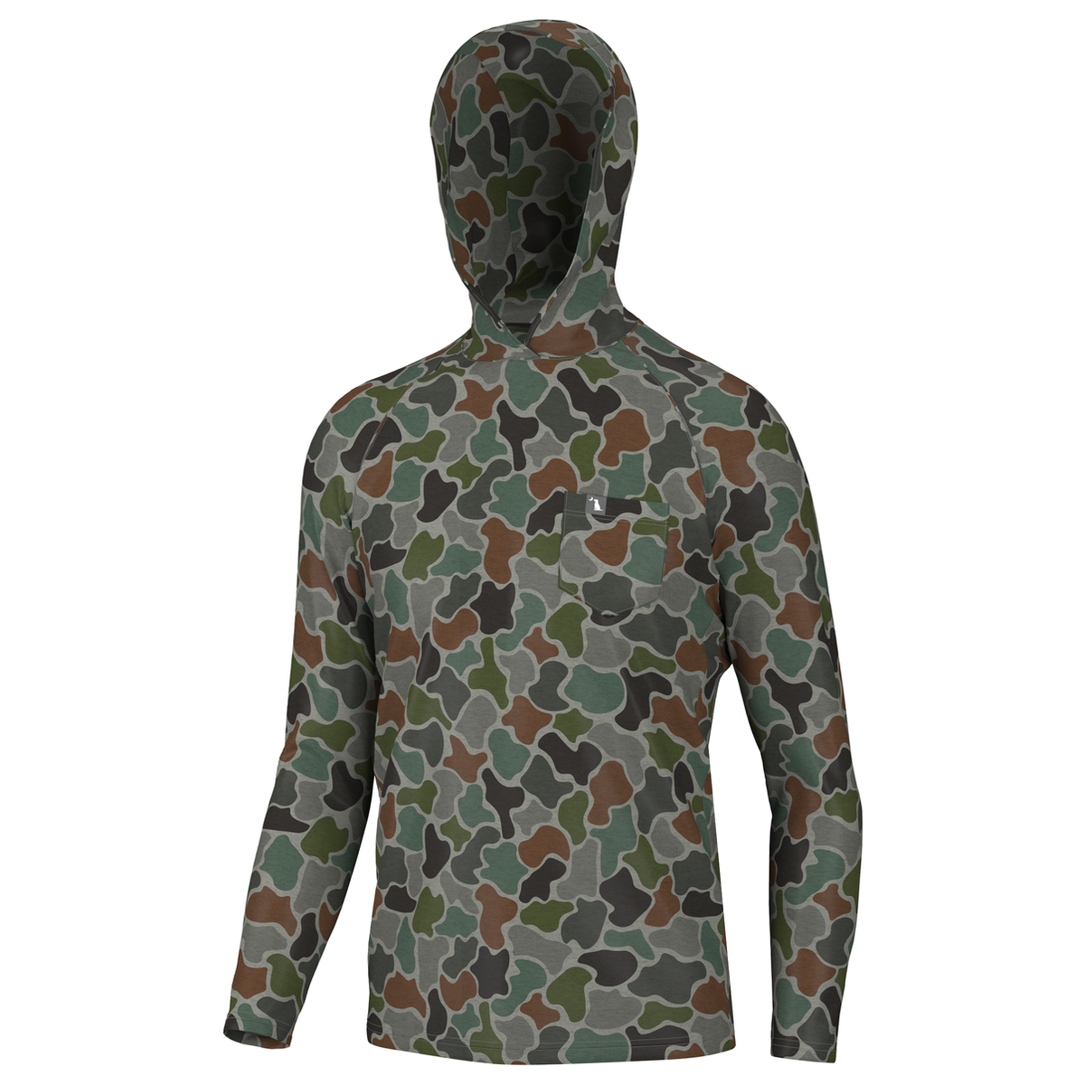 Men’s heather blend hoodie - forest camo