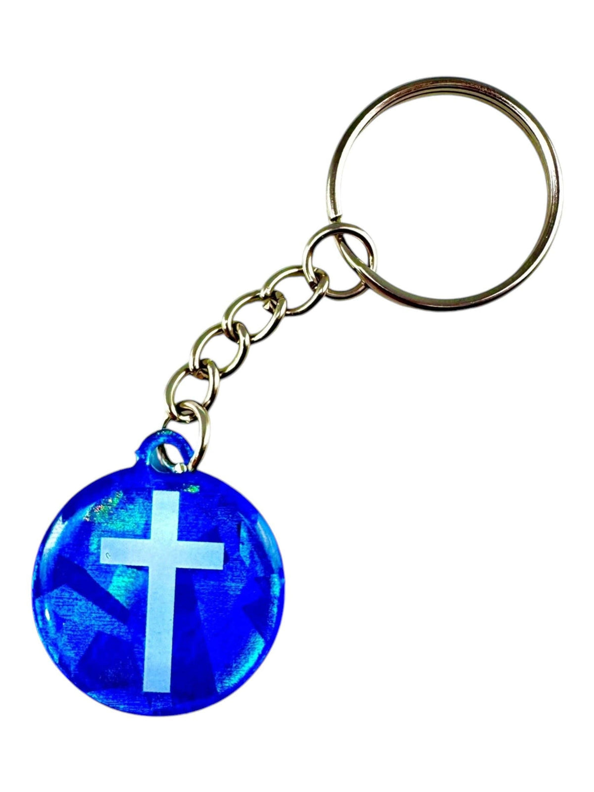 Tap To Pray™ Blue Crystal Keychain