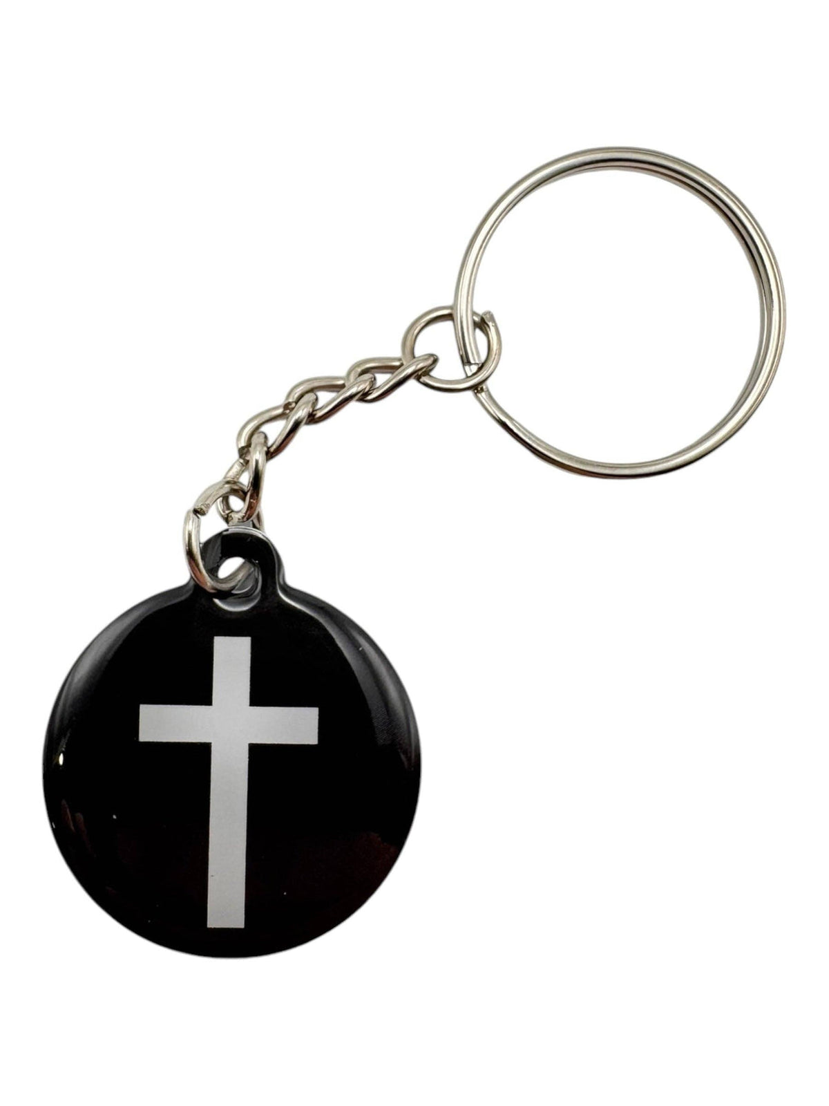 Tap To Pray™ Black Cross Keychain