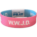 Tap To Pray™ Wristbands - Blue/Pink WWJD