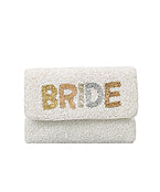 BRIDE Small White Beaded Purse