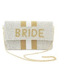 BRIDE Large Silver Beaded Purse